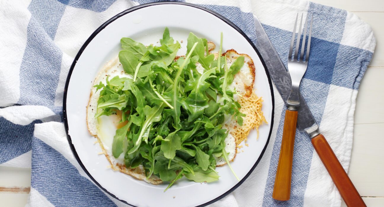 arugula and rocket salad on a plate