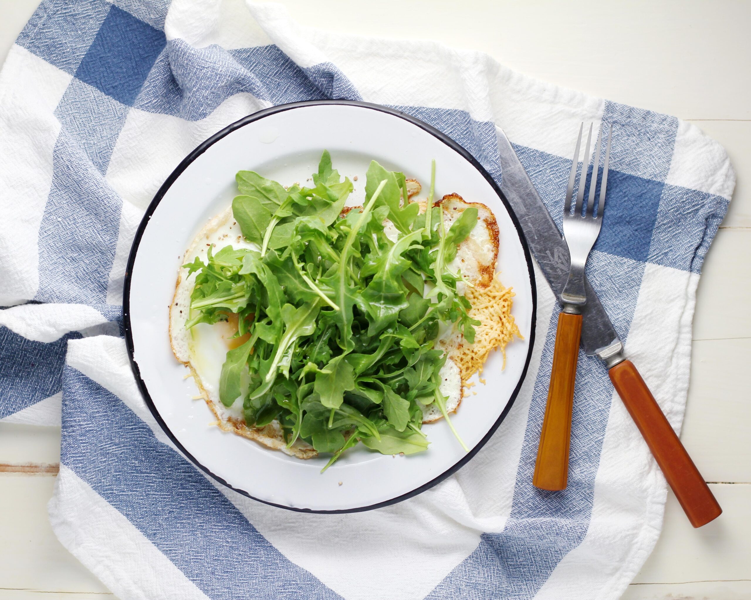arugula and rocket salad on a plate